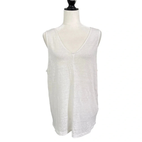 Sundance Linen Tank Top Minimalist Neutral - Picture 1 of 7
